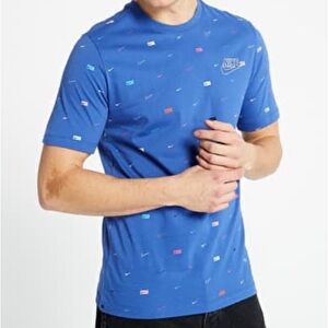 Nike Blue Multicolor Swish Nike Shirt Men’s Size L